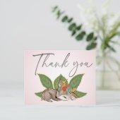 Schattige kleine oh hertje groen bos wilde vriende briefkaart (Staand voorkant)