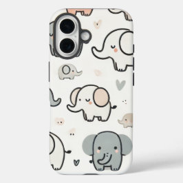Schattige kleine olifanten iPhone hoesje