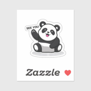 schattige kleine panda sticker