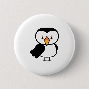 schattige kleine papegaaiduiker ronde button 5,7 cm