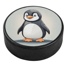 Schattige kleine pinguïn hockey puck
