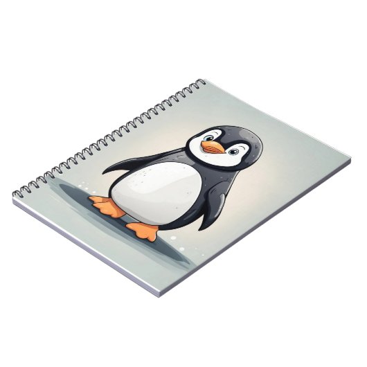 Schattige kleine pinguïn notitieboek (Linkerzijde)