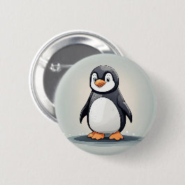 Schattige kleine pinguïn ronde button 5,7 cm