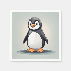 Schattige kleine pinguïn servet