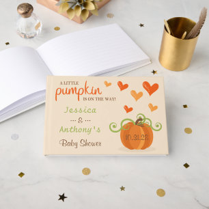 Schattige Kleine Pompoen Baby Shower Gastenboek