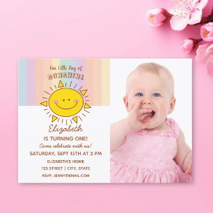 Schattige Kleine Regenboog Zonneschijn Baby Geboor Kaart