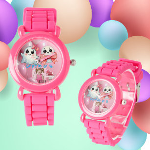 Schattige Kleine Strik Geest Halloween Verjaardag Horloge
