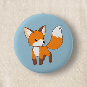 Schattige Kleine Vos Ronde Button 5,7 Cm
