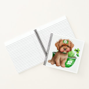 SCHATTIGE KLEINE WATERVERF FLUFFY PUPPY DOG NOTITIEBOEK