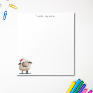 Schattige Kleine Winter Schaap Gepersonaliseerde N Notitieblok