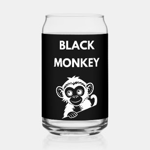 Schattige Kleine Zwarte Aap Blikvorm Glas