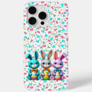 Schattige, kleurrijk 3 paashaas iPhone 15 pro max hoesje