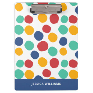 Schattige Kleurrijk Abstract Polka Dot Pattern Klembord