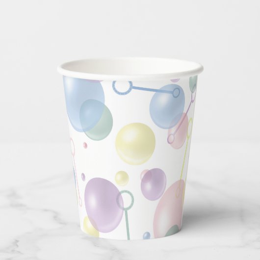 Schattige kleurrijk bellenpatroon papieren bekers (Achterkant)