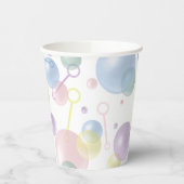 Schattige kleurrijk bellenpatroon papieren bekers (Links)