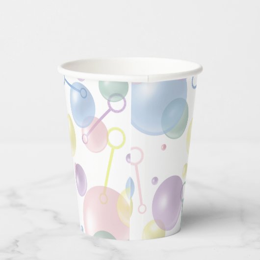 Schattige kleurrijk bellenpatroon papieren bekers (Rechts)