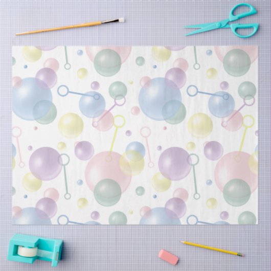 Schattige kleurrijk bellenpatroon tissuepapier (Craft)