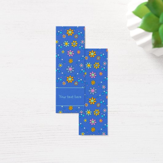 Schattige kleurrijk bloemontwerp Bladwijzer Mini Visitekaartjes (Bureau)