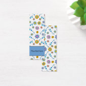 Schattige kleurrijk bloemontwerp Bladwijzer Mini Visitekaartjes (Bureau)