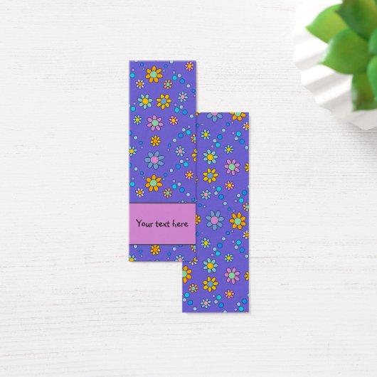 Schattige kleurrijk bloemontwerp Bladwijzer Mini Visitekaartjes (Bureau)