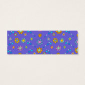 Schattige kleurrijk bloemontwerp Bladwijzer Mini Visitekaartjes (Achterkant)