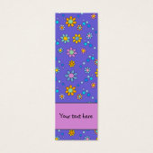 Schattige kleurrijk bloemontwerp Bladwijzer Mini Visitekaartjes (Voorkant)