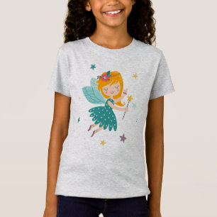 Schattige, kleurrijk cartoon fee meisjesontwerp t-shirt