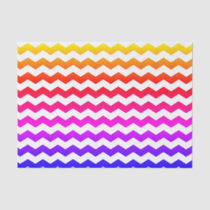 Schattige Kleurrijk Chevron Zig Zag Regenboogpatro Tissuepapier