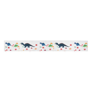 Schattige kleurrijk dinosauruspatroon grosgrain lint