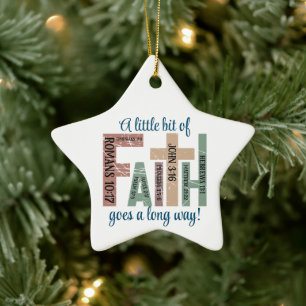 Schattige Kleurrijk Geloof Bijbel Verzen Typografi Keramisch Ornament