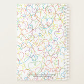 Schattige kleurrijk hartenpatroon - Hearts Net Cla Planner (Achterkant)