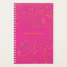 Schattige kleurrijk hartenpatroon - Hearts Net Pin Planner