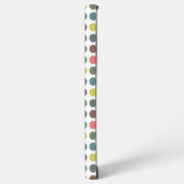 Schattige kleurrijk jaren 70 patroon met polka sti samsung galaxy hoesje (Linkerkant)