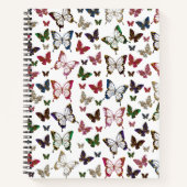 Schattige kleurrijk marmeren vlinderveerpatroon notitieboek (Voorkant)