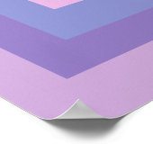 Schattige & Kleurrijk Monogram Letternaam Girly Fu Poster (Hoek)