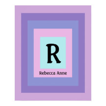 Schattige & Kleurrijk Monogram Letternaam Girly Fu