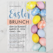 Schattige kleurrijk paaseieren paasbrunch event flyer (Voorkant)