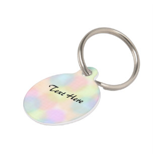 Schattige Kleurrijk Regenboog Geometrisch Cirkelpa Huisdierpenning