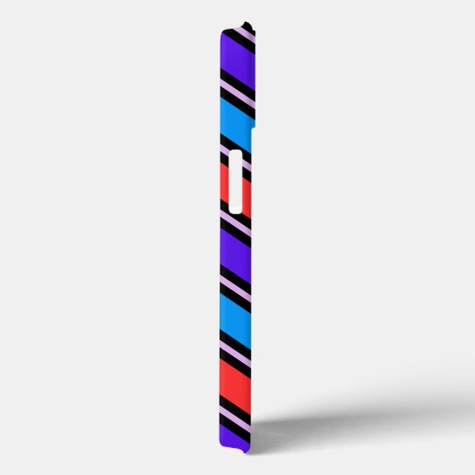 Schattige Kleurrijk Rood Blauw Streeppatroon Case-Mate iPhone Case (Achterkant / Rechts)