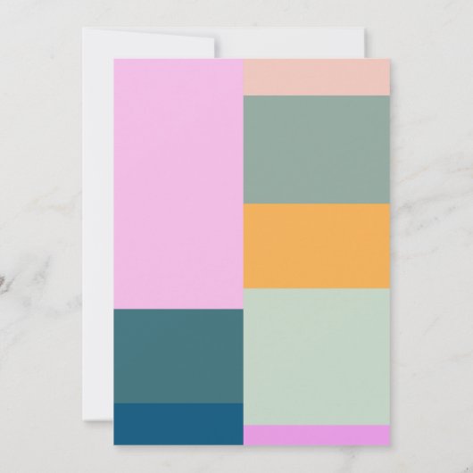 Schattige Kleurrijk Roze Geometrisch Uniek Baby sh Kaart (Achterkant)