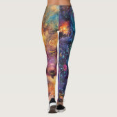 Schattige kleurrijk sterrenstelsel Celestial Leggings (Achterkant)