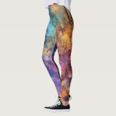 Schattige kleurrijk sterrenstelsel Celestial Leggings (Links)