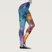 Schattige kleurrijk sterrenstelsel Celestial Leggings (Rechts)