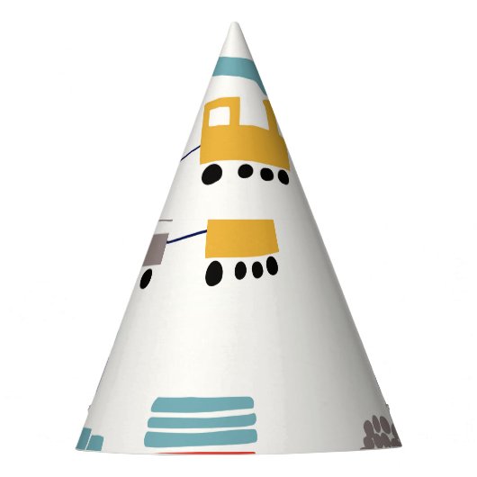 Schattige, kleurrijk treinennaadloos patroon. feesthoedjes (Voorkant)