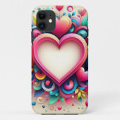 Schattige Kleurrijk Valentijnsdag hart Case-Mate iPhone Case (Achterkant)