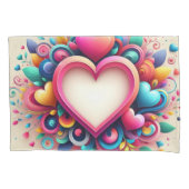 Schattige Kleurrijk Valentijnsdag hart Kussensloop (Voorkant)