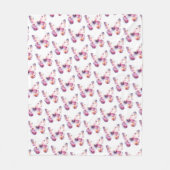 Schattige kleurrijk Waterverf vlinderpatroon Fleece Deken (Voorkant)