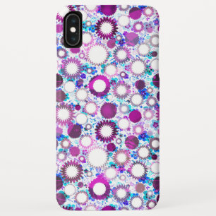 Schattige kleurrijke bloemen zonnen patronen iPhone XS max hoesje