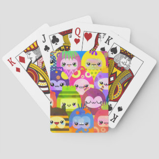 Schattige Kleurrijke Cartoon Mensen Karakters Pokerkaarten