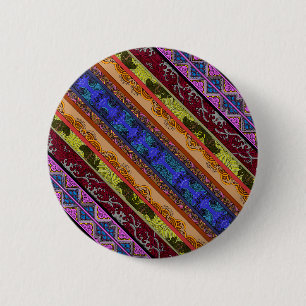 Schattige kleurrijke hand tekening ronde button 5,7 cm